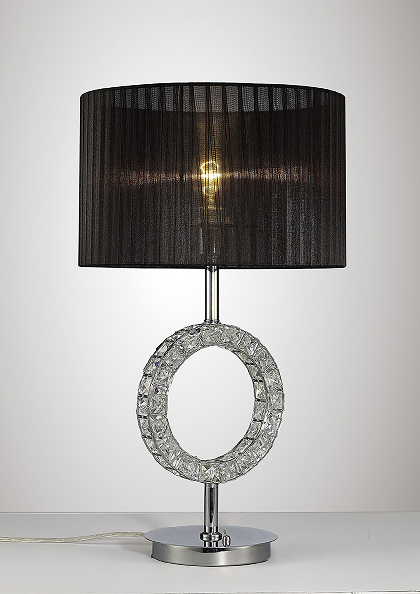 IL31724  Florence Crystal 62.5cm 1 Light Table Lamp
